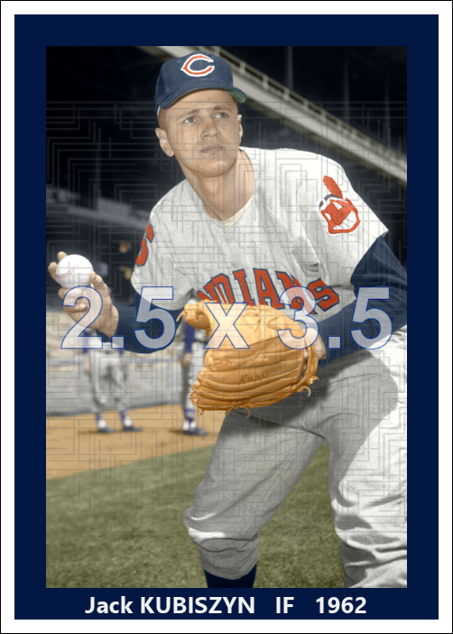 Jack Kubiszyn - 1962 Cleveland Indians - choose a size & style