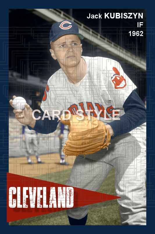 Jack Kubiszyn - 1962 Cleveland Indians - choose a size & style