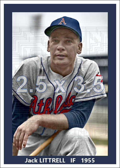 Jack Littrell - 1955 Kansas City Athletics - choose a size & style