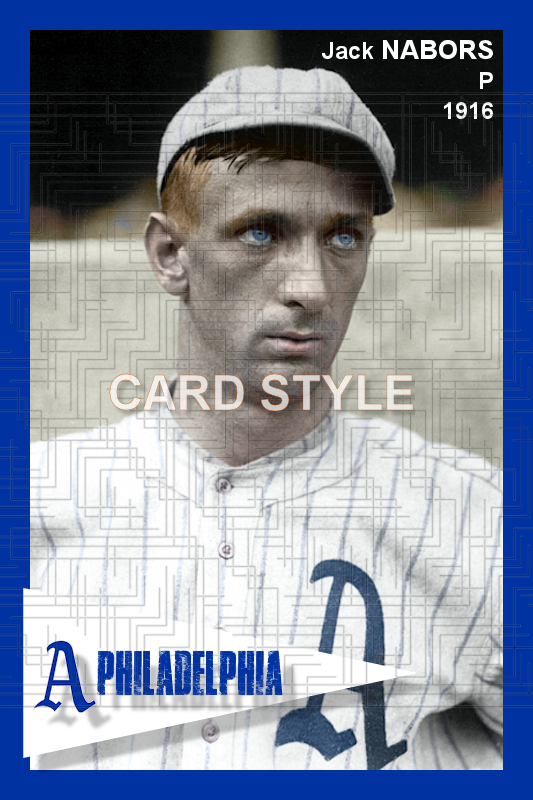 Jack Nabors - 1916 Philadelphia Athletics - choose a size & style
