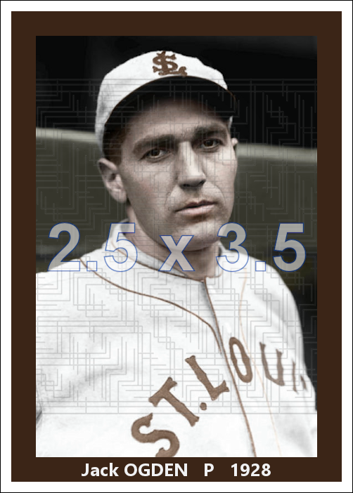 Jack Ogden - 1928 St. Louis Browns - choose a size & style