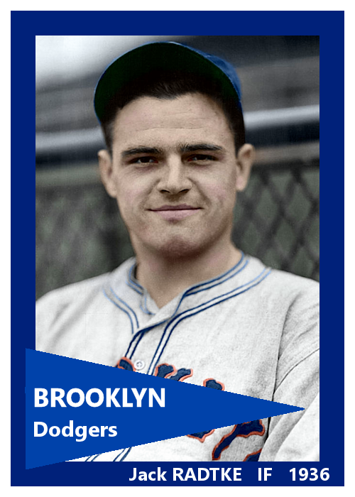 Jack Radtke - 1936 Brooklyn Dodgers - choose a size & style