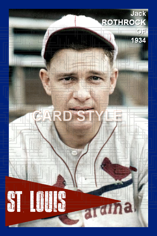 Jack Rothrock - 1934 St. Louis Cardinals - choose a size & style