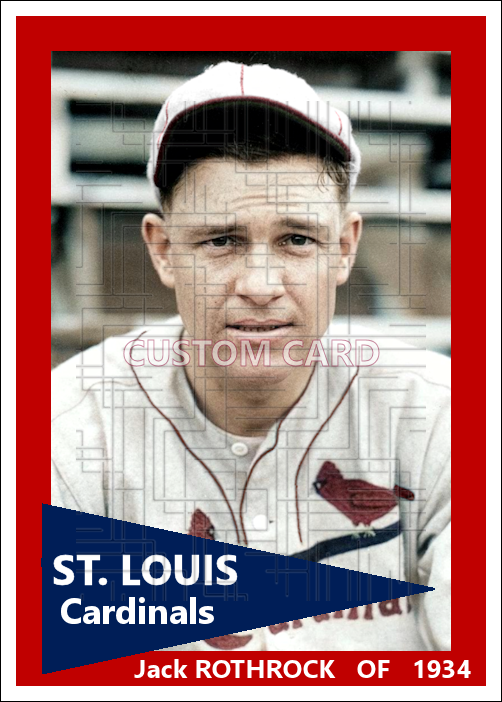 Jack Rothrock - 1934 St. Louis Cardinals - choose a size & style