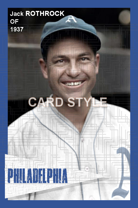Jack Rothrock - 1937 Philadelphia Athletics - choose a size & style