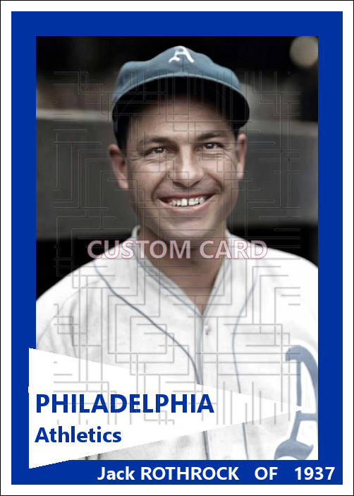 Jack Rothrock - 1937 Philadelphia Athletics - choose a size & style