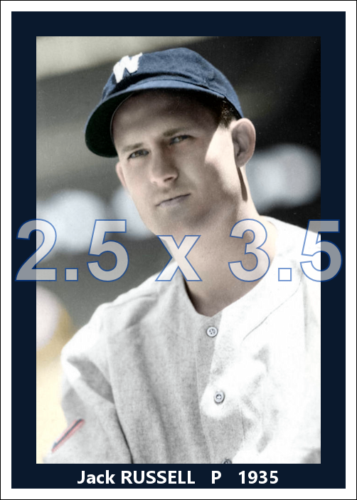 Jack Russell - 1935 Washington Senators - choose a size & style