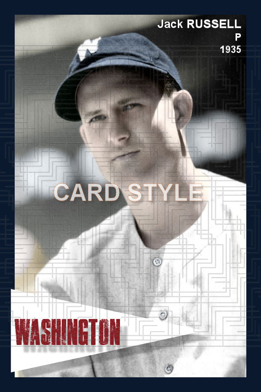 Jack Russell - 1935 Washington Senators - choose a size & style