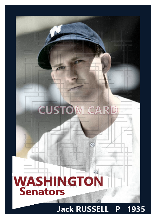 Jack Russell - 1935 Washington Senators - choose a size & style