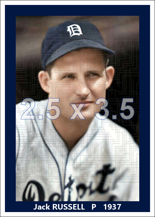 Jack Russell - 1937 Detroit Tigers - choose a size & style