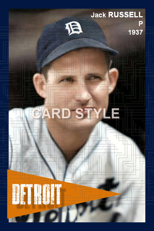Jack Russell - 1937 Detroit Tigers - choose a size & style