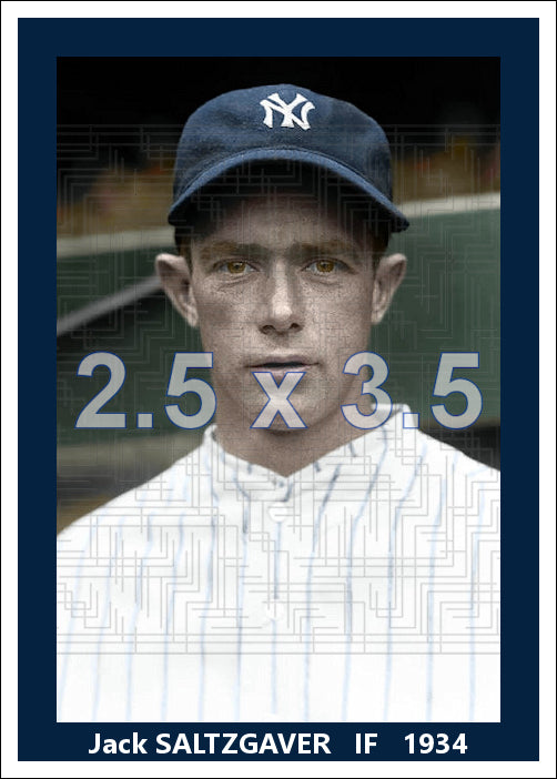 Jack Saltzgaver - 1934 New York Yankees - choose a size & style