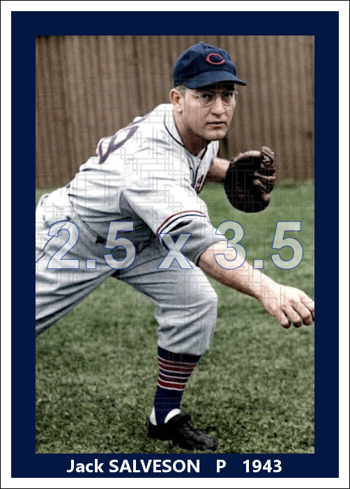 Jack Salveson - 1943 Cleveland Indians - choose a size & style
