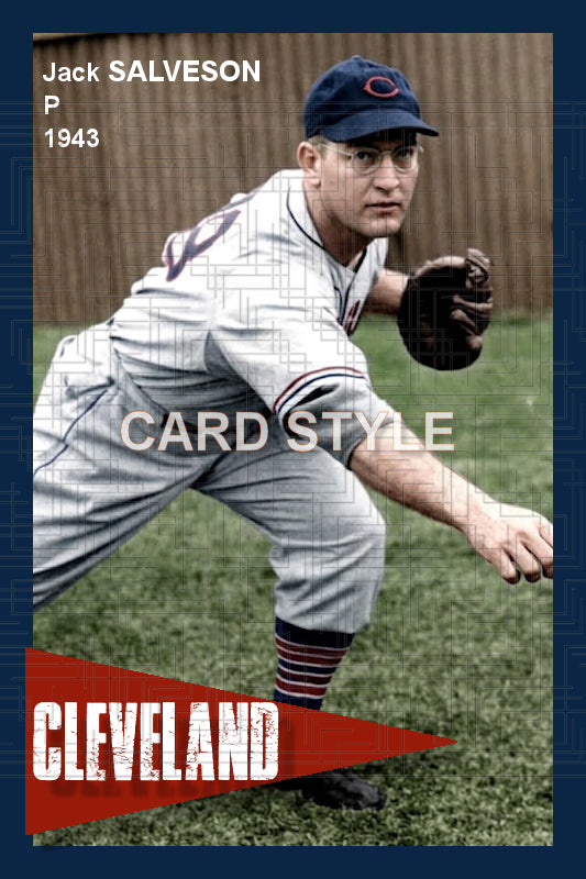 Jack Salveson - 1943 Cleveland Indians - choose a size & style