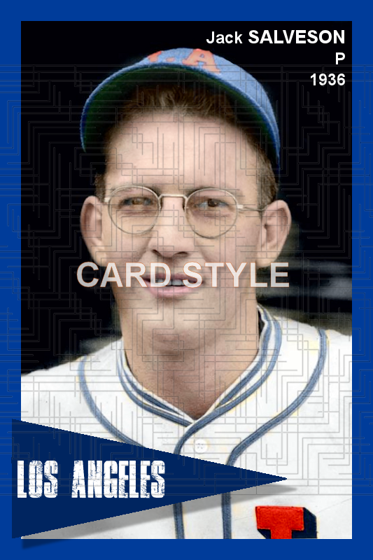 Jack Salveson - 1936 Los Angeles Angels - choose a size & style