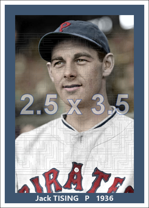 Jack Tising - 1936 Pittsburgh Pirates - choose a size & style
