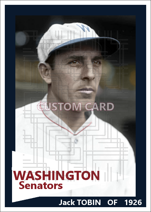 Jack Tobin - 1926 Washington Senators - choose a size & style
