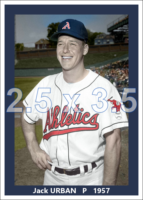Jack Urban - 1957 Kansas City Athletics - choose a size & style