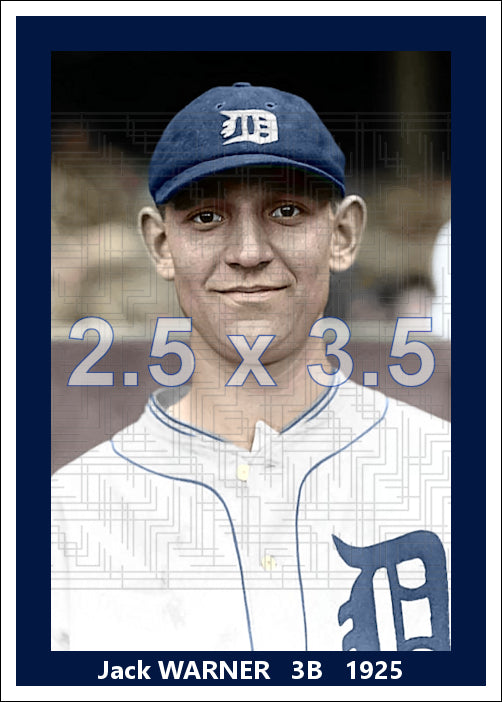 Jack Warner - 1925 Detroit Tigers - choose a size & style
