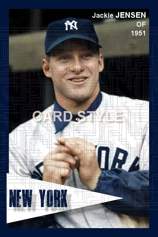Jackie Jensen - 1951 New York Yankees - choose a size & style