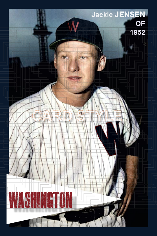 Jackie Jensen - 1952 Washington Senators - choose a size & style