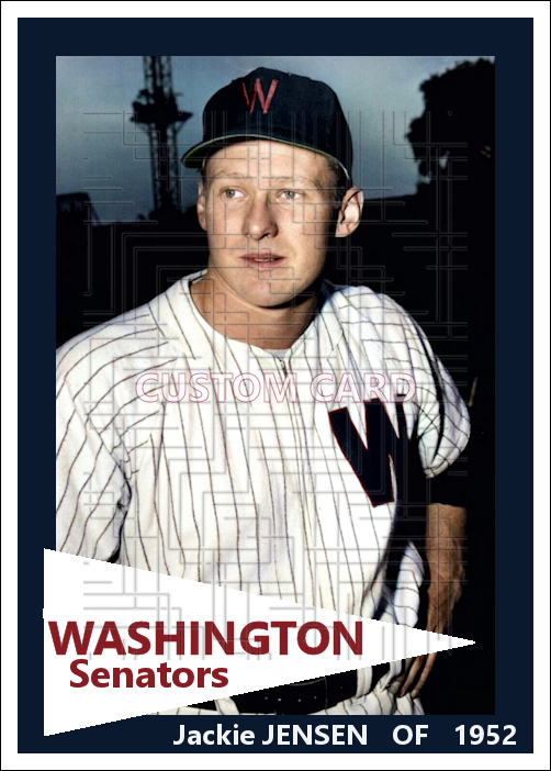 Jackie Jensen - 1952 Washington Senators - choose a size & style