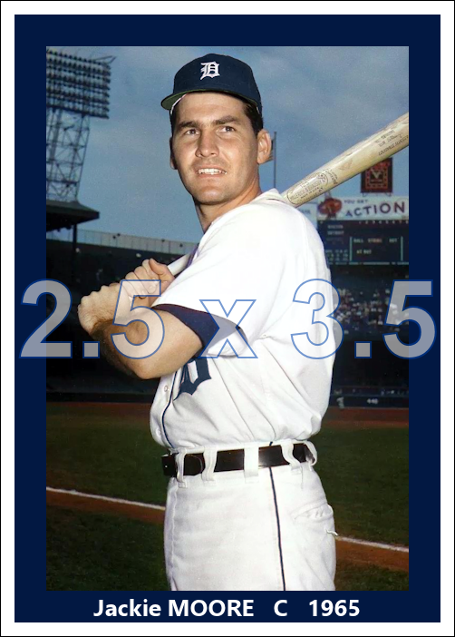 Jackie Moore - 1965 Detroit Tigers - choose a size & style