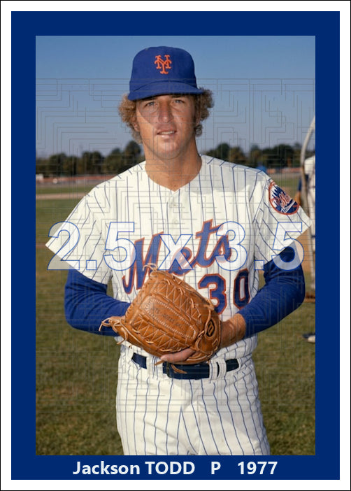 Jackson Todd - 1977 New York Mets - choose a size & style