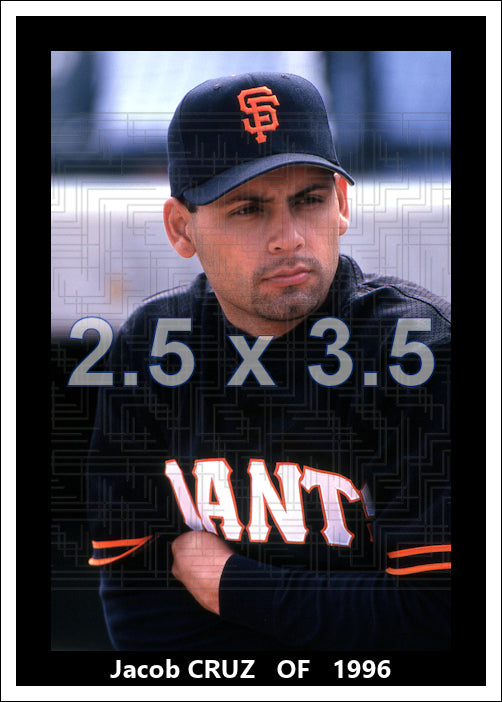 Jacob Cruz - 1996 San Francisco Giants - choose a size & style