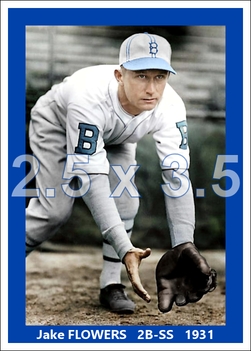 Jake Flowers - 1931 Brooklyn Robins - choose a size & style