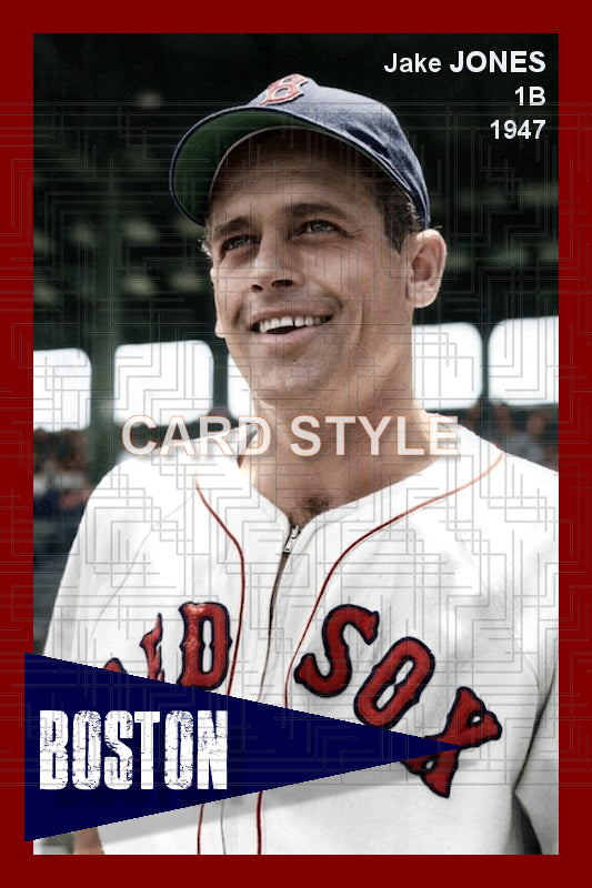 Jake Jones - 1947 Boston Red Sox - choose a size & style