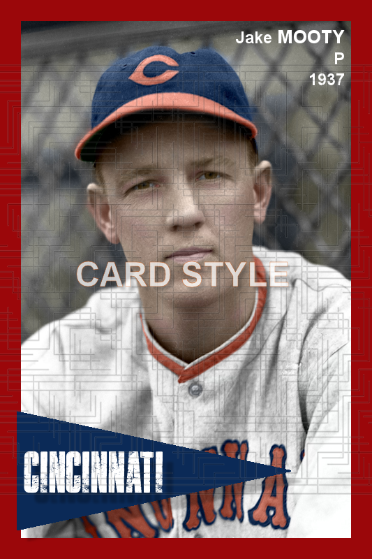 Jake Mooty - 1937 Cincinnati Reds - choose a size & style
