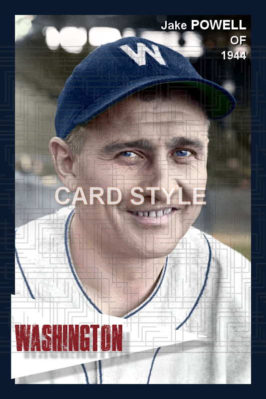 Jake Powell - 1944 Washington Senators - choose a size & style