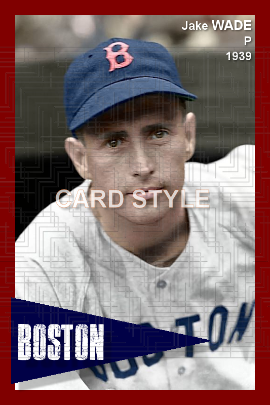 Jake Wade - 1939 Boston Red Sox - choose a size & style