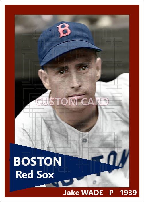 Jake Wade - 1939 Boston Red Sox - choose a size & style