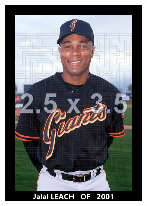 Jalal Leach - 2001 San Francisco Giants - choose a size & style