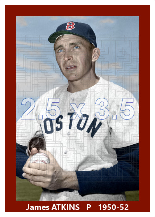 James Atkins - 1950-52 Boston Red Sox - choose a size & style