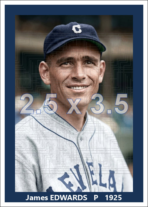 James Edwards - 1925 Cleveland Indians - choose a size & style