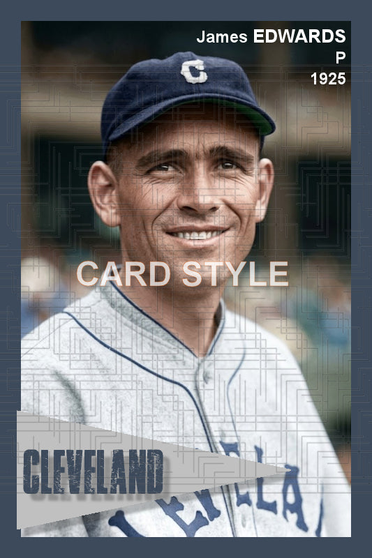 James Edwards - 1925 Cleveland Indians - choose a size & style