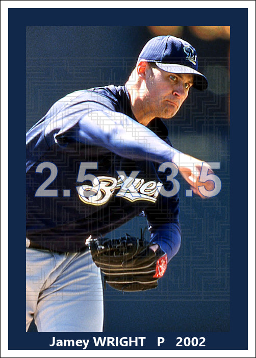 Jamey Wright - 2002 Milwaukee Brewers - choose a size & style