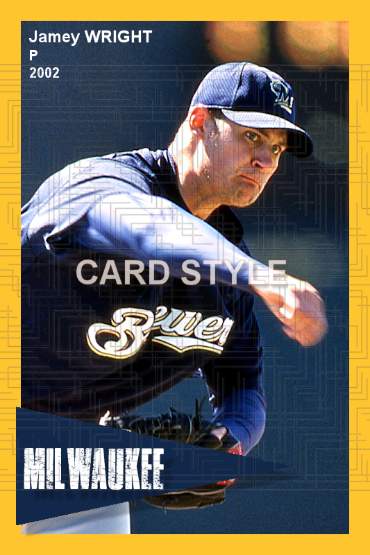 Jamey Wright - 2002 Milwaukee Brewers - choose a size & style