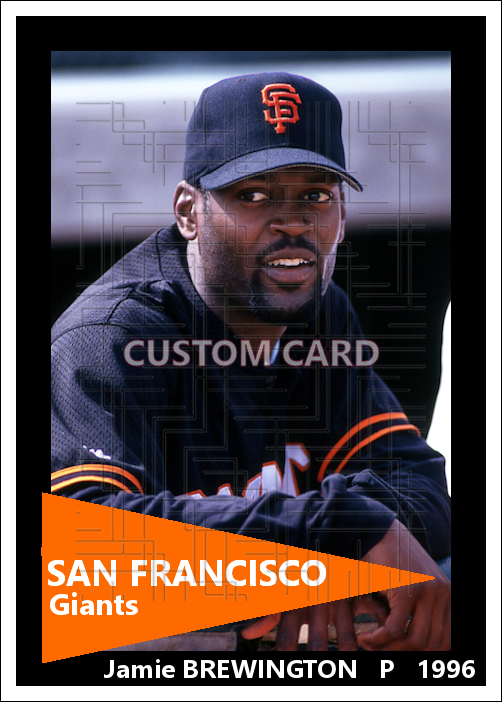 Jamie Brewington - 1996 San Francisco Giants spring training - choose a size & style