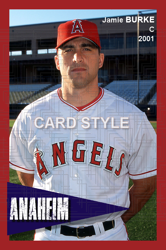 Jamie Burke - 2002 Anaheim Angels - choose a size & style