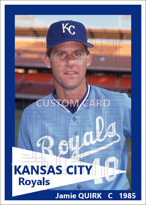 Jamie Quirk - 1985 Kansas City Royals - choose a size & style