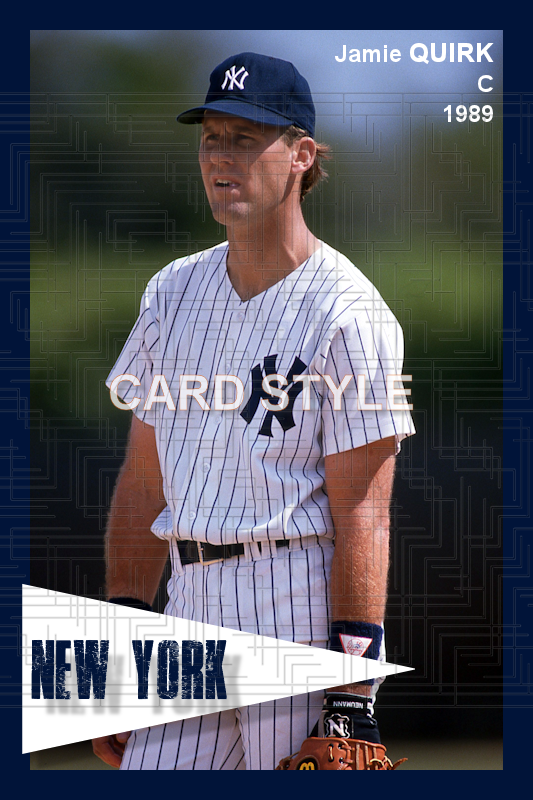 Jamie Quirk - 1989 New York Yankees - choose a size & style