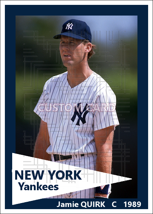 Jamie Quirk - 1989 New York Yankees - choose a size & style