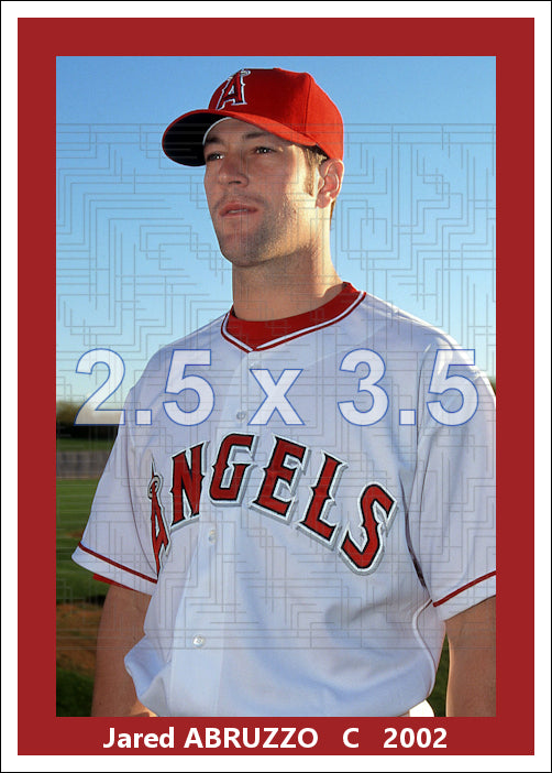 Jared Abruzzo - 2002 Anaheim Angels - choose a size & style