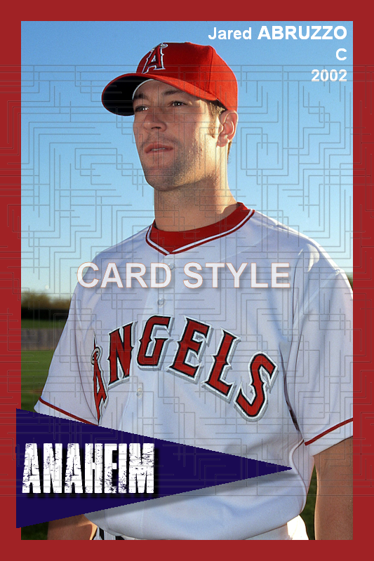 Jared Abruzzo - 2002 Anaheim Angels - choose a size & style