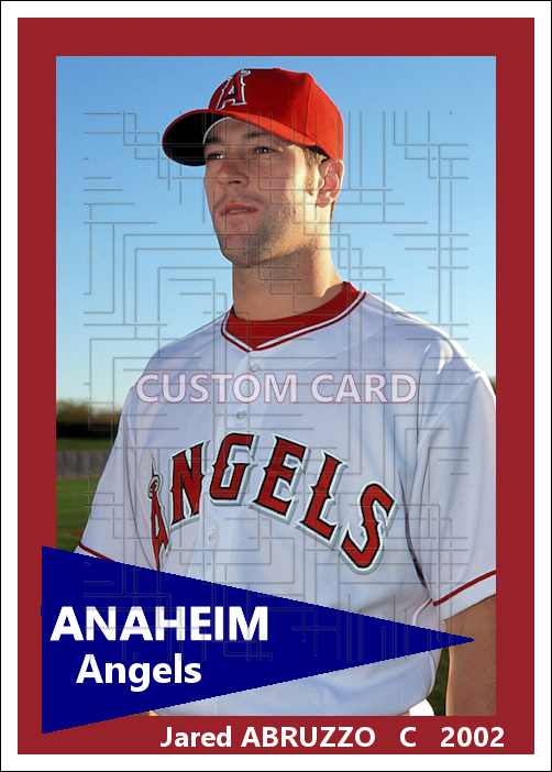 Jared Abruzzo - 2002 Anaheim Angels - choose a size & style