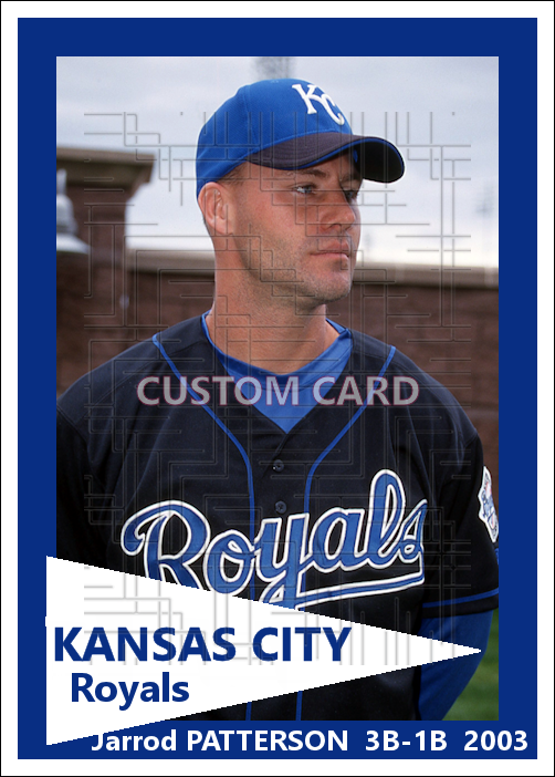Jarrod Patterson - 2003 Kansas City Royals - choose a size & style
